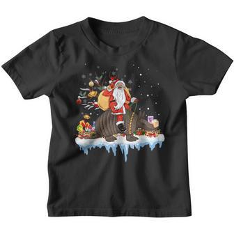 Santa Riding Armadillo Christmas For Men Women Kids Xmas Youth T-shirt - Thegiftio UK