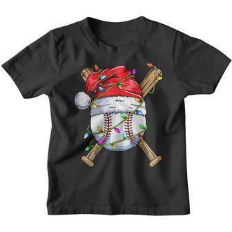 Santa Sports Design For Men Boys Christmas Baseball Player V2 Youth T-shirt - Thegiftio UK