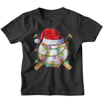 Santa Sports Design For Men Boys Christmas Baseball Player Youth T-shirt - Thegiftio UK