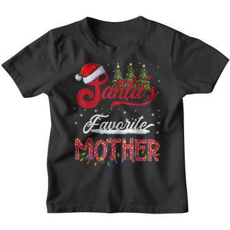 Santas Favorite Mother Family Matching Group Christmas Youth T-shirt - Thegiftio UK