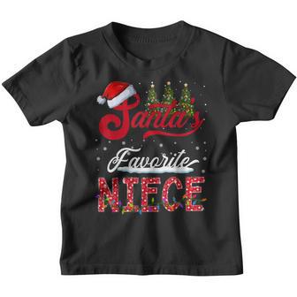 Santas Favorite Niece Family Matching Group Christmas Youth T-shirt - Thegiftio UK