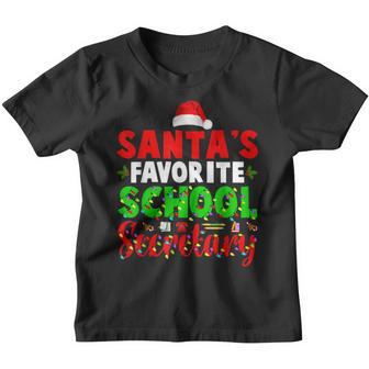 Santas Favorite School Secretary Christmas School Secretary Youth T-shirt - Thegiftio UK