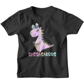 Sassasaurus Cute Girl Dinosaur Funny Gifts For Kids Girls Youth T-shirt | Mazezy