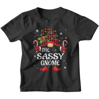 Sassy Gnome Family Christmas Pajama Sassy Gnome Tshirt Youth T-shirt - Monsterry