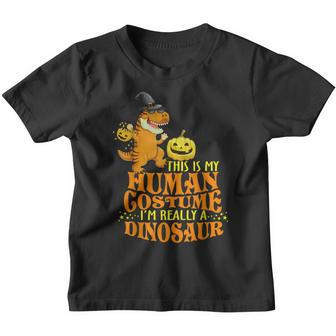 Saurus Dinosaur Halloween T-Rex Costume Funny Youth T-shirt - Thegiftio UK