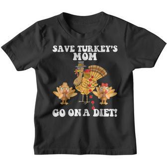 Save A Turkey Funny Thanksgiving Kids Women Mens Youth T-shirt - Thegiftio UK
