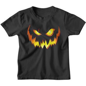Scary Halloween Costume Men Boys Pumpkin Face Jack O Lantern Youth T-shirt - Thegiftio UK