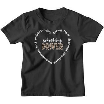 School Bus Driver Appreciation Leopard Print Youth T-shirt - Thegiftio UK