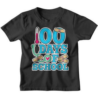 School Nurse 100 Days Of School V2 Youth T-shirt - Thegiftio UK