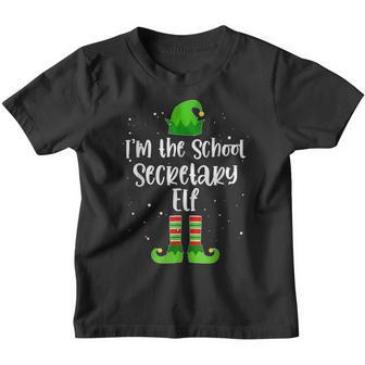 School Secretary Elf Matching Family Group Elf Christmas Youth T-shirt - Seseable