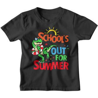 Schools Out For Summer Dinosaur Last Day Of School Kids Youth T-shirt - Thegiftio UK