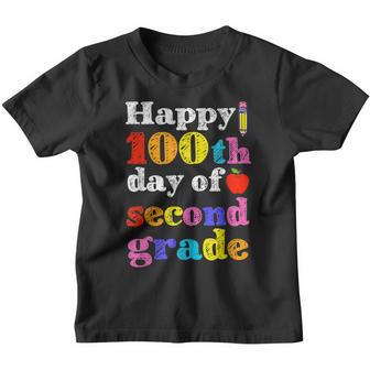 Second Grade Teacher Happy 100Th Day School Smarter Party Youth T-shirt - Thegiftio UK