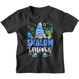 Shalom Gnome Menorah Dreidel Hanukkah Chanukah Jewish Girls V3 Youth T-shirt - Thegiftio UK