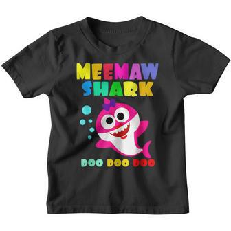 Shark Meemaw Funny Mommy Kids Family Mothers Day Youth T-shirt - Thegiftio UK