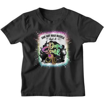 She Got A Mad Hustle And A Dope Soul Black Girl Melanin V4 Youth T-shirt - Thegiftio UK