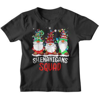 Shenanigans Squad Gnomes Christmas 2022 Family Pajamas V2 Youth T-shirt - Thegiftio UK