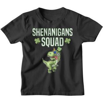 Shenanigans Squad St Patricks Day Dinosaur Dino Boys Kids Youth T-shirt - Thegiftio UK