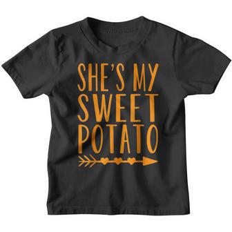 Shes My Sweet Potato I Yam Set Couples Thanksgiving Funny Youth T-shirt - Thegiftio UK