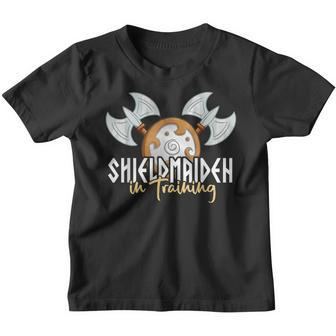 Shieldmaiden In Training I Valkyrie Girls Toddlers Viking Youth T-shirt - Seseable
