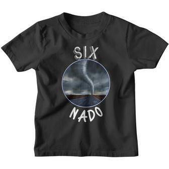 Six Nado Tornado Storm Chaser Kids Six Year Olds Birthday Youth T-shirt - Seseable