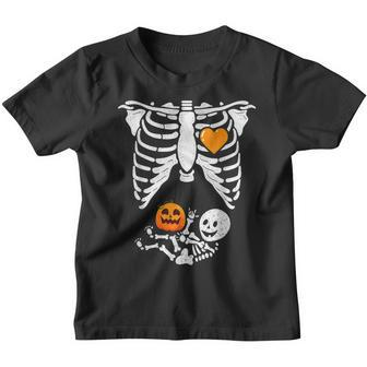 Skeleton Baby Pregnant Xray Rib Cage For Fall Halloween V2 Youth T-shirt - Thegiftio UK