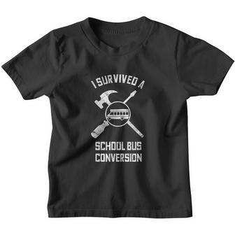 Skoolie School Bus Conversion Gift Survivor Schoolbus Youth T-shirt - Thegiftio UK
