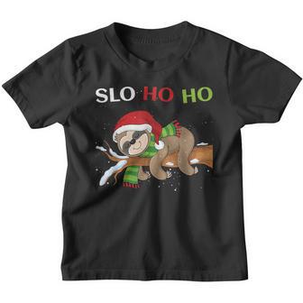 Sloth Christmas Merry Slothmas Slo Ho Ho Youth T-shirt - Thegiftio UK