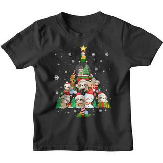 Sloth Christmas Tree Ornaments For Women Girls Kids Cute V2 Youth T-shirt - Thegiftio UK