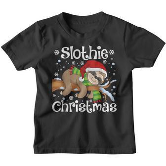 Slothie Xmas Cute Sloth Christmas Pajamas For Women Girls V3 Youth T-shirt - Thegiftio UK
