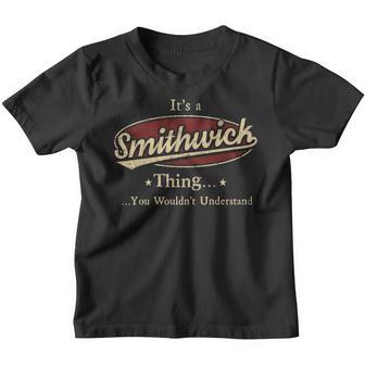 Smithwick Shirt Personalized Name Gifts T Shirt Name Print T Shirts Shirts With Name Smithwick Youth T-shirt - Thegiftio UK