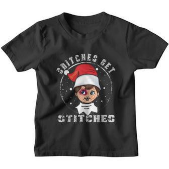 Snitches Get Stitches Elf Xmas Funny Snitches Get Stitches V2 Youth T-shirt - Monsterry CA