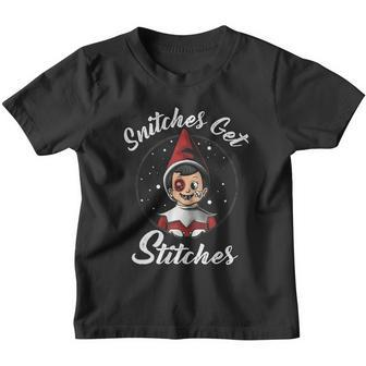 Snitches Get Stitches The Elf Xmas Christmas V2 Youth T-shirt - Monsterry DE