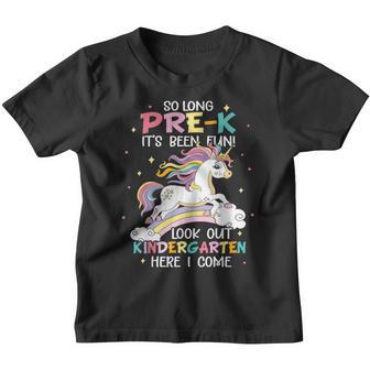 So Long Pre-K Kindergarten Here I Come Unicorn Graduation Youth T-shirt - Thegiftio UK