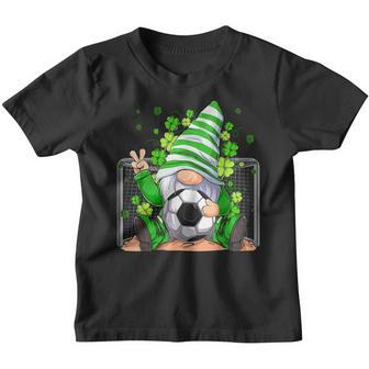 Soccer Gnome Lucky Shamrock Irish St Patricks Day Men Boys Youth T-shirt - Thegiftio UK