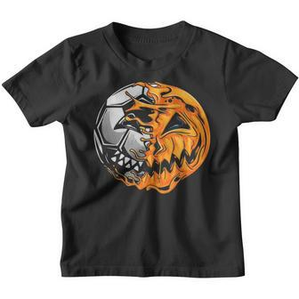 Soccer Player Halloween Pumpkin Skeleton Hallows Day V2 Youth T-shirt - Thegiftio UK