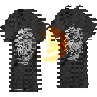 Soccer Player Halloween Pumpkin Skeleton Hallows Day V3 Youth T-shirt - Thegiftio UK