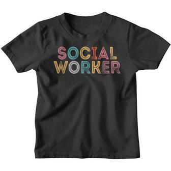 Social Worker 2023 Vintage School Social Worker Youth T-shirt - Seseable