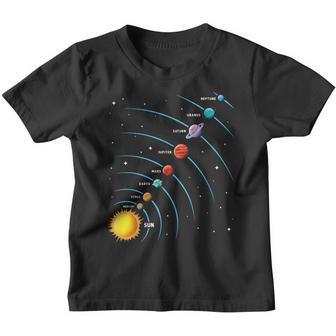 Solar System Colorful Space Planets Educational Kids Youth T-shirt - Thegiftio UK