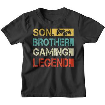Son Brother Gaming Legend Video Gamer Gifts For Boys Kids Youth T-shirt - Thegiftio UK