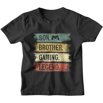 Son Brother Gaming Legend Vintage Gift For Gamer Teen Boys Youth T-shirt - Monsterry UK