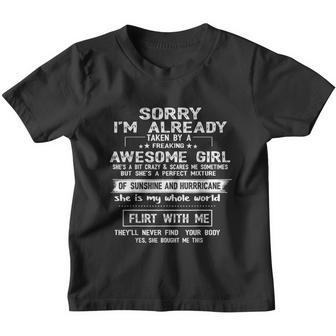 Sorry I Am Already Taken By A Freaking Awesome Girl Gifts Youth T-shirt - Monsterry DE