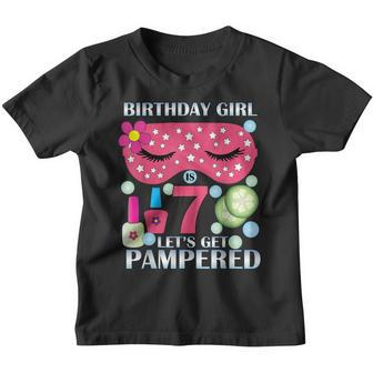 Spa Birthday Party Themed Birthday Tshirt Girls Age 7 Youth T-shirt | Mazezy