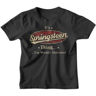 Springsteen Shirt Personalized Name Gifts T Shirt Name Print T Shirts Shirts With Name Springsteen Youth T-shirt - Thegiftio UK