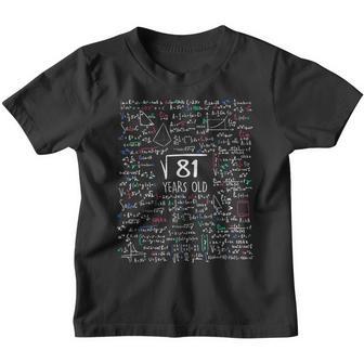 Square Root Of 81 9 Year Old Gift 9Th Birthday Boys Girls Youth T-shirt - Thegiftio UK