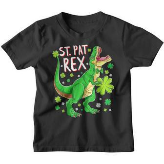 St Pat Trex Boys Kids Gift Dinosaur St Patricks Day Youth T-shirt - Seseable