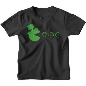St Patricks Day Leprechaun Eat Clovers Funny Boys Girls Kids Youth T-shirt - Seseable