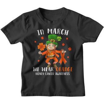St Patricks Day We Wear Orange For Kidney Cancer Awareness Youth T-shirt - Thegiftio UK
