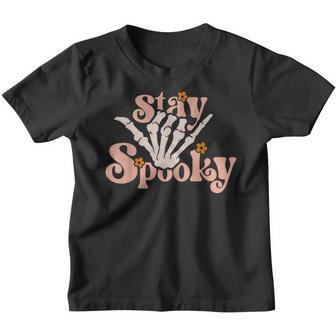 Stay Spooky Skeleton Hand Funny Halloween Spooky Season Youth T-shirt - Thegiftio UK
