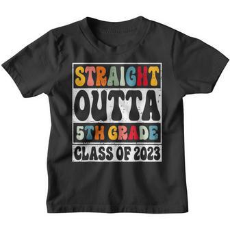 Straight Outta 5Th Grade Class Of 2023 Senior Graduation Youth T-shirt - Thegiftio UK
