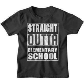 Straight Outta Elementary School Graduation 2023 Kids Youth T-shirt - Thegiftio UK